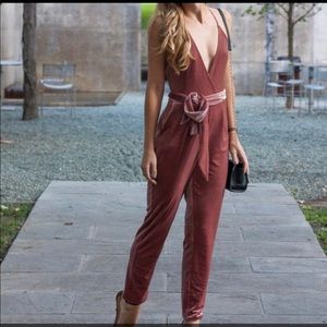 Velvet Jumpsuit Size 4 - Express